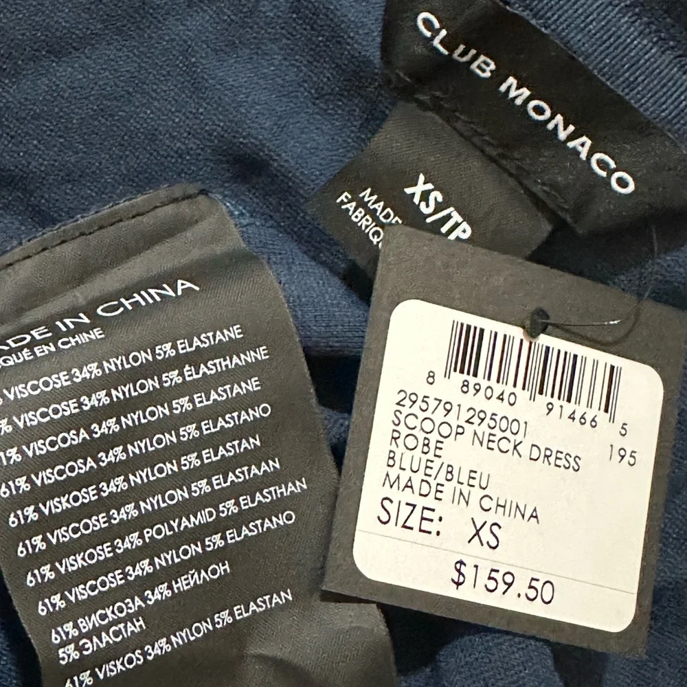 Club Monaco Navy Midi Dress - Picture 2 of 6